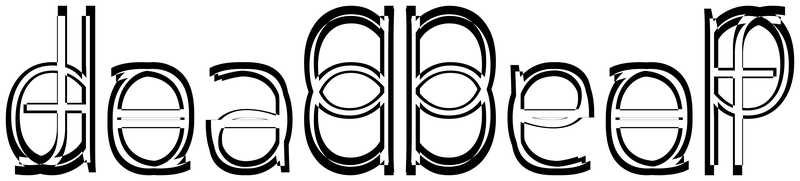 Ambigram for deadbeef in Corbell